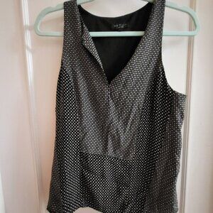 Rag & Bone New York Mixed Geometric Dot V-Neck Sleeveless Blouse - Small